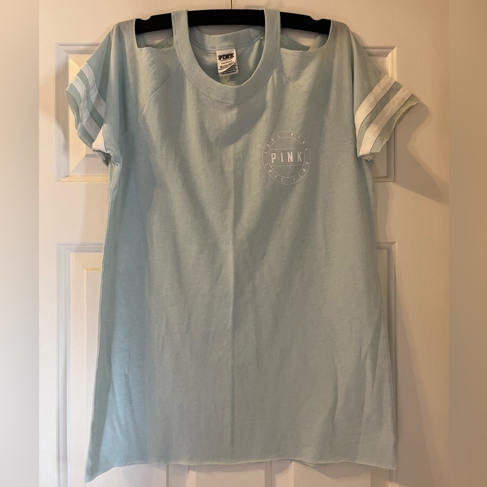 BNWT PINK Lightweight Cut-out Shoulder Tee